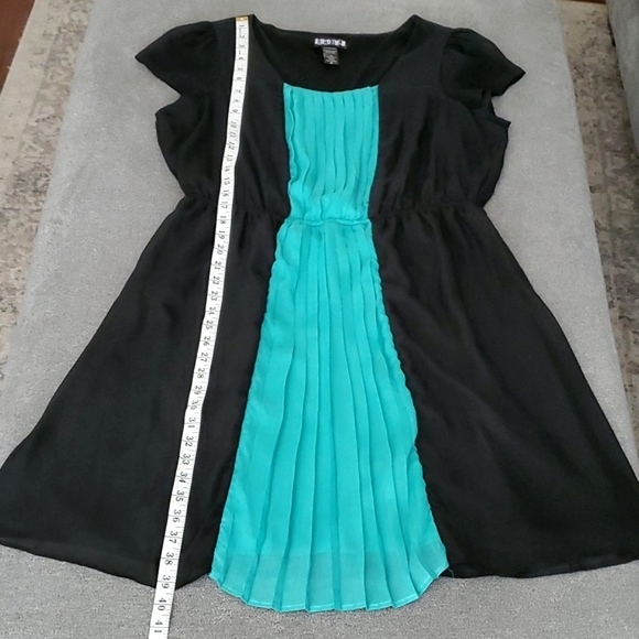 🆕️ PAPERDOLL Black & Turquoise Chiffon Dress WOMEN'S SIZE: 2X - Picture 9 of 11
